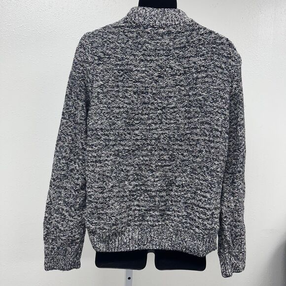 Tommy Hilfiger Mock Neck Cable Comfortable Fall Sweater Black/Gray/White XL - Picture 7 of 13
